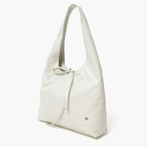 New DEPOUND PINO HOBO BAG Medium Size Ivory Vegan Faux Leather Minimalist 90s